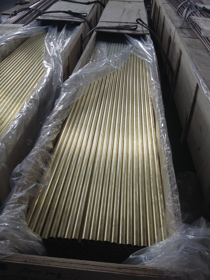 19.05mm*2.11mm Seamless Copper Tube ASTM B280 C12200 Heat Exchanger Copper Tubes 0