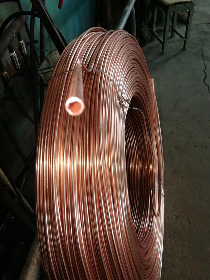 3.16*0.5mm ERW Seamless Alloy Steel Pipes Copper Coated Bundy Compressor Tube 4